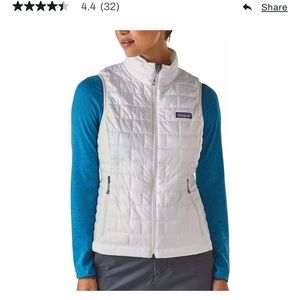 NWT Patagonia Women's Small Nano Puff Insulated white Vest